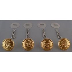 Georgia state seal small Gold Uniform Buttons